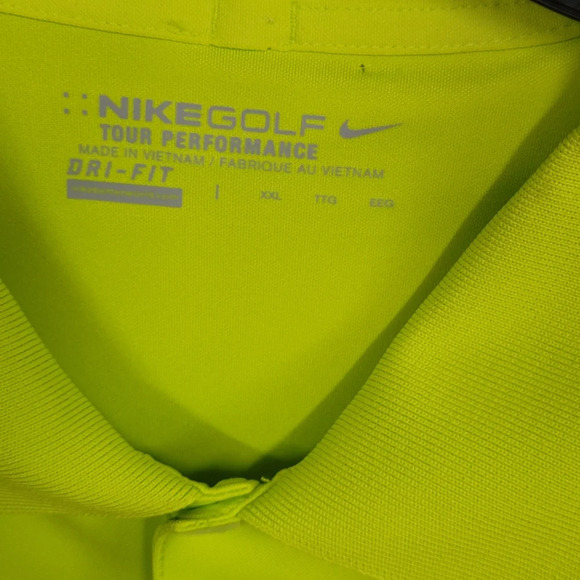 Nike Golf Tour Performance Dri Fit XXL Green Polo Style Shirt - Picture 2 of 3